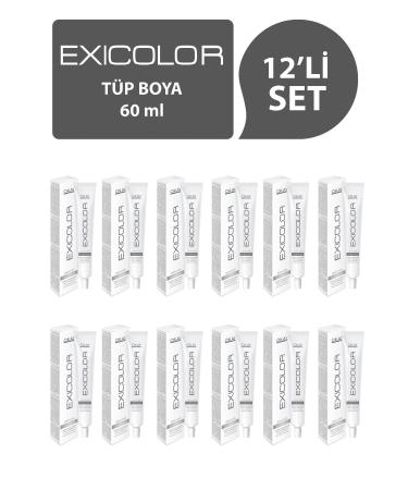 Exicolor Cold Grey Hair Dye 60ml (Set of 12)