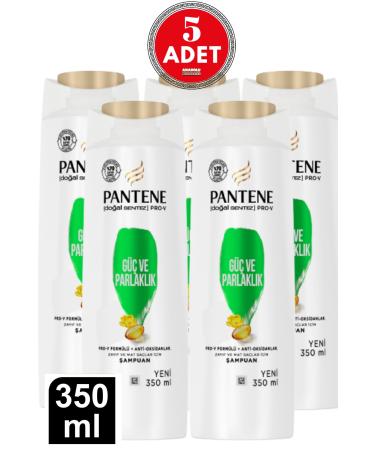 Pantene Natural Synthesis Power and Shine Shampoo 350 Ml 5 Pieces
