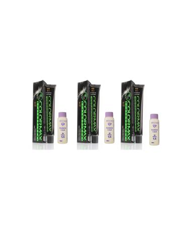 Colormax Hair Dye 7.35 Blonde Dore Akaju & Broches 20 Volume 6% Oxidant 60ml 3-pack