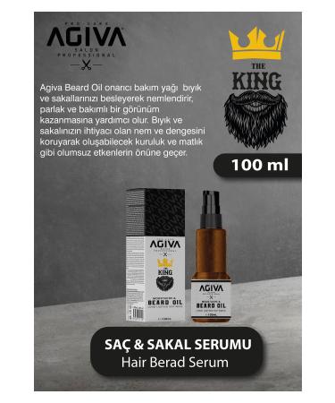 Agiva Plumping Revitalizing Hair Beard Serum 100 ml The King