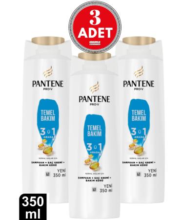 Pantene Basic Care 3 in 1 Shampoo 350 Ml 3 Pieces