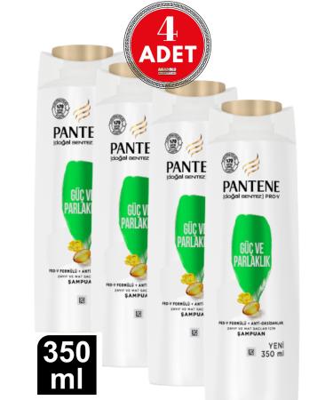 Pantene Natural Synthesis Power and Shine Shampoo 350 Ml 4 Pieces