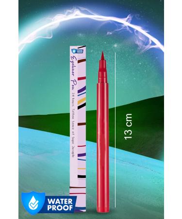 Uniquem Red Ultra Fine Tip Liquid Eyeliner Pencil Applyable Makeup Eye Waterproof - Buy Online on GoSupps.com