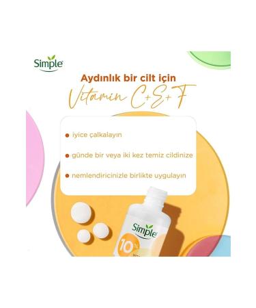 Simple C+f+e Vitamin Serum for Younger Looking and Brighter Skin 30 Ml  - Buy Online on GoSupps.com