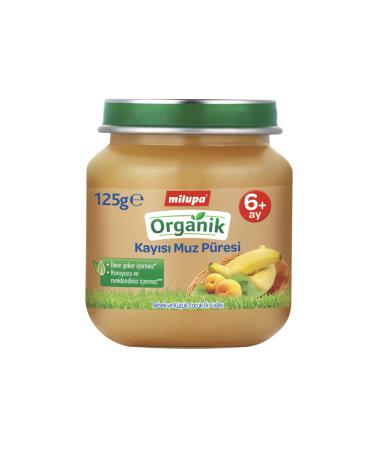 Milupa Organic Apricot Banana Puree Jar 125 G 6+ Months