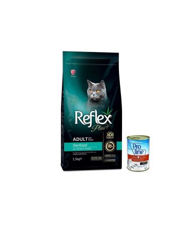Reflex Plus Sterilized Cat Food 1.5 Kg + 1 Piece Canned Cat Food