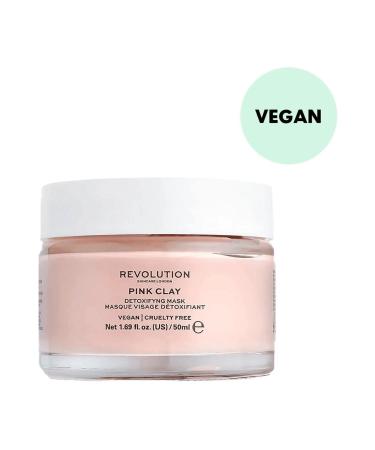 REVOLUTION SKINCARE Pink Clay Face Mask Detox - Soothing and Moisturizing Detox Mask 50 Ml