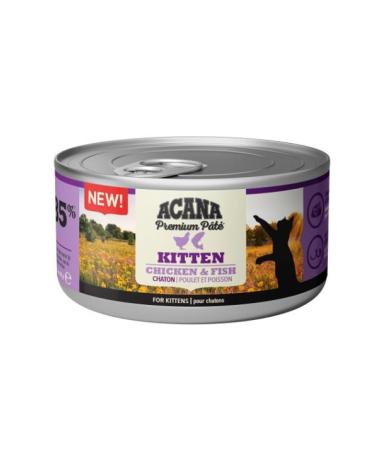 Acana Premium Pate (PASTE) Chicken and Fish Kitten Canned Food 85 Gr-ab