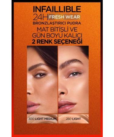 L'Oreal Paris L'or al Paris Infaillible 24h Fresh Wear Bronzing Powder - 300 Light Medium - Buy Online on GoSupps.com
