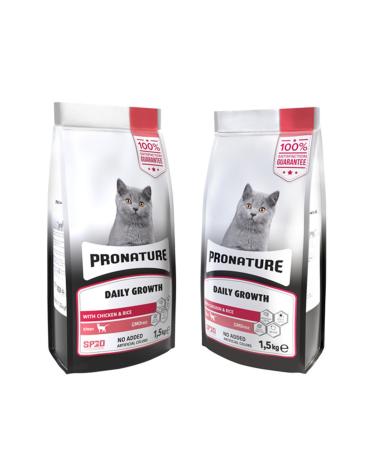 pronature 1.5kg X 2 Pack Chicken and Rice Kitten Food (total 3kg)