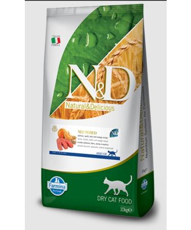 N & D Low Grain Salmon Sterilized Cat Food 10 kg