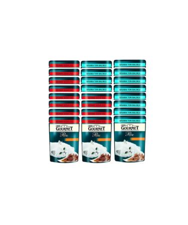 Gourmet Perle Grilled Mixed Wet Food 85 Gr 24 Pieces Mixed 2 Types