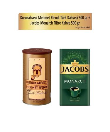Mehmet Efendi Turkish Coffee 500 Gr + Jacobs Monarch Filter Coffee 500 Gr