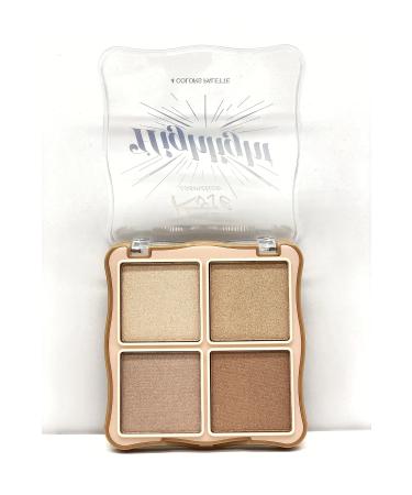 Cosha Beauty Rose Highlight V Face 4-Color Highlighter - 4 Colors Highlighter Palette