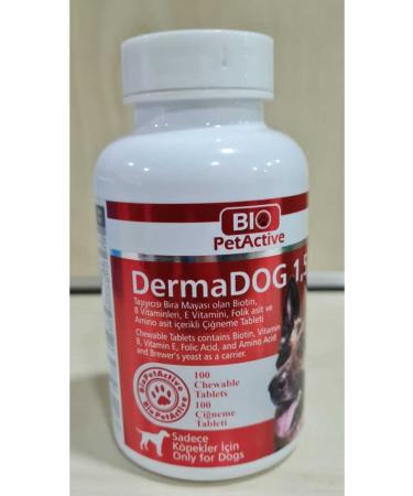 Bio PetActive Dermadog Dog Vitamin 75 gr 100 Tablets