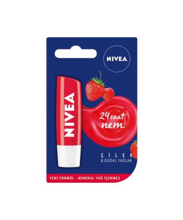 NIVEA Strawberry Flavored Lip Care Cream 4.8 gr