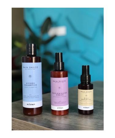 Artego Rain Dance Hydra Shampoo Replenishing Cream Rich Serum Oil Moisture Protection Care Set