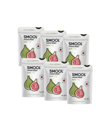 SMOOL Freeze Dried 6 'l Set Green Figs (FREEZE DRIED) - Freeze Dry Figs Pack 0f 6