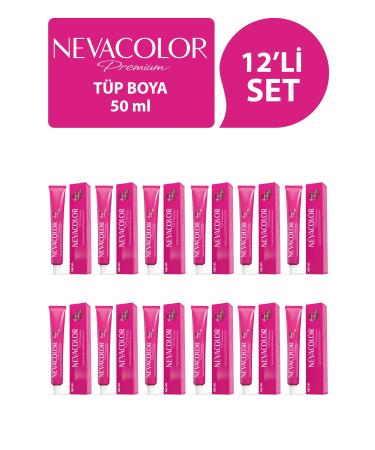 Nevacolor Premium Nevacolor 6.11 Extra Ash Dark Blonde Hair Dye 50ml (Set of 12)