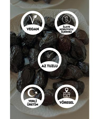RETURN TO THE AEGEAN Very Lightly Salted Kalamata Large Size Dry Black Olives (PALAMUT-JUMBO-EXTRA SIZE DONKEY OLIVE) - 2 Kg. - Buy Online on GoSupps.com