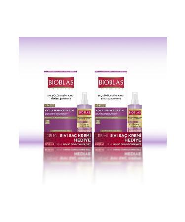 Bioblas Bioblas Shampoo Collagen 360 ml Hair Cream Keratin 115 ml X 2 Pieces