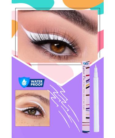 Xolo White Ultra Fine Tip Liquid Eyeliner Pencil Applyable Makeup Eye Waterproof