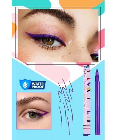 Xolo Purple Ultra Fine Tip Liquid Pencil Eyeliner Applyable Makeup Eye Waterproof