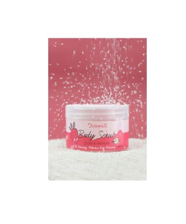 Derminix Body Peeling Body Scrub Strawberry and Vanilla 300 Ml