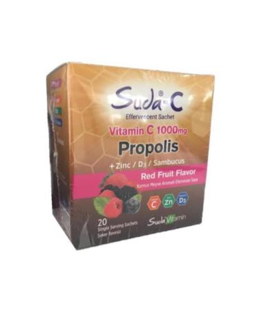 Water Collagen Water Vitamin Water-c Vitamin C Propolis 20 Sachets | Red Fruits Flavored