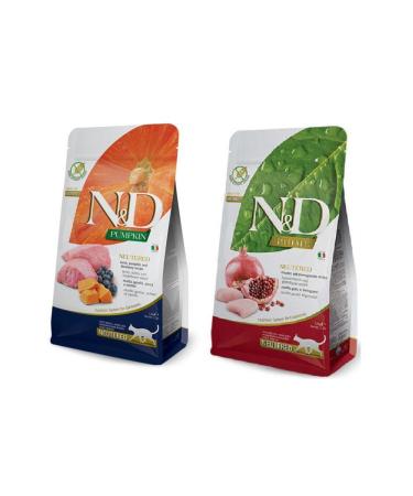 N & D Grain Free 1.5 kg X 2 Pieces (1-lamb+1-chicken)sterile Cat Food