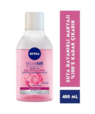 NIVEA Dual Phase Make-Up Remover Water with Rose Water 400 ml 4005900424648