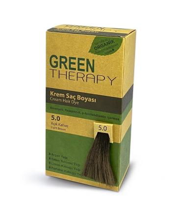 Green Therapy Cream Hair Dye Argan Oil 5.0 Light Brown natural1157 - Buy Online on GoSupps.com