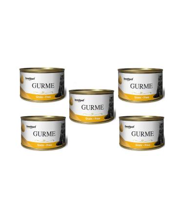 Bestpet 5 Pieces Gourmet 100 Gr Canned Adult Cat Food with Chicken