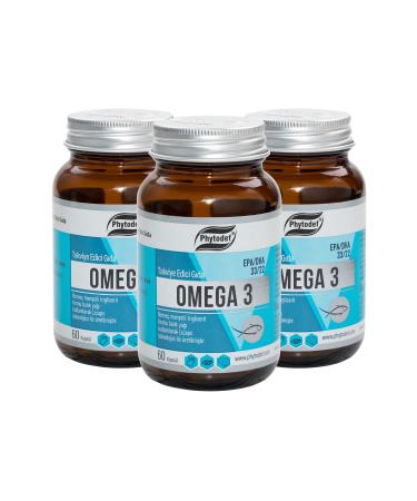 Phytodef Omega 3 Licaps 500mg 60 Capsules 330/220 Norwegian Origin Fish Oil Capsules (fish Gelatin) X3 Pieces