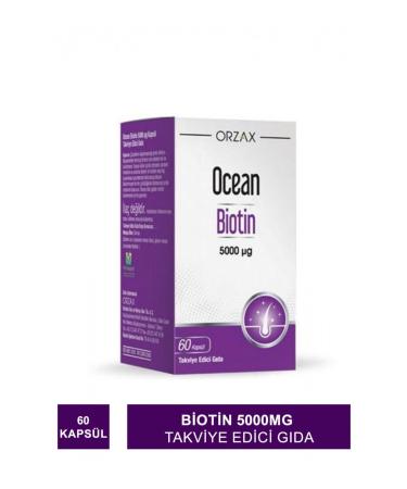 Ocean Biotin 5000mg 60 Capsules Food Supplement