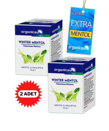Organicsun Winter Menthol Evaporating Ointment Viks Vicks Vikis Menthol And Eucalyptus 40 Gr X 2 Pieces