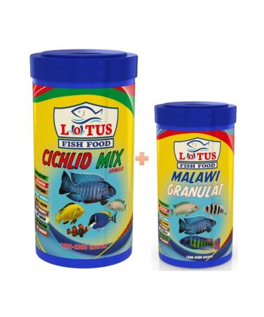 Lotus Cichlid Mix 1000 ml + Malawi Granulat 250 ml Fish Food