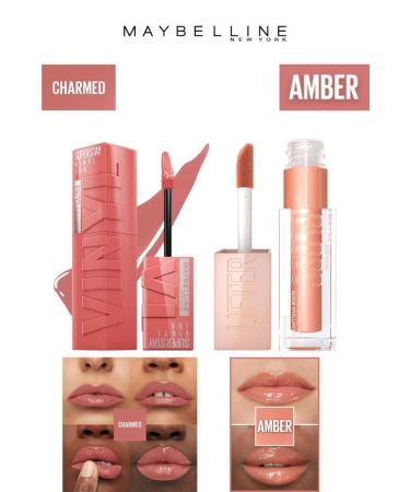 Maybelline New York Maybelline Lip Plumper Shine Lasting Shiny Lips Moisturizing Lip Gloss Set 100