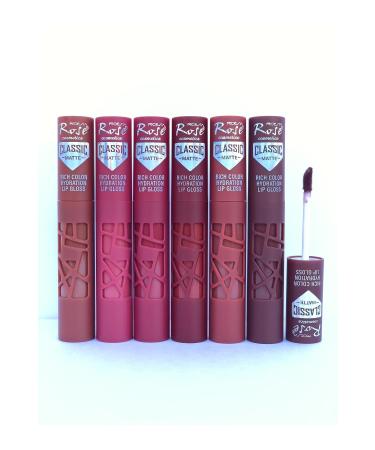 AILY COSMETICS Rose Classic Matte 6-Piece Lipstick Series