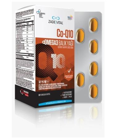 Zade Vital Co-q10 Omega 3 Fish Oil Blister 30 Capsules