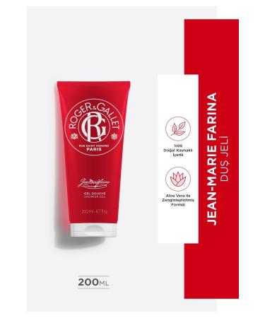 Roger&Gallet Jean-marie Farina Herbal Natural Revitalizing Rosemary and Aloe Vera Shower Gel 200ml