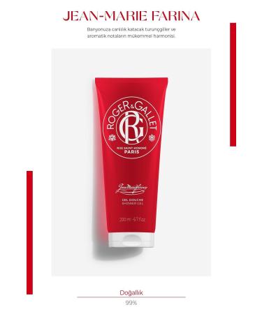 Roger&Gallet Jean-marie Farina Herbal Natural Revitalizing Rosemary and Aloe Vera Shower Gel 200ml - Buy Online on GoSupps.com