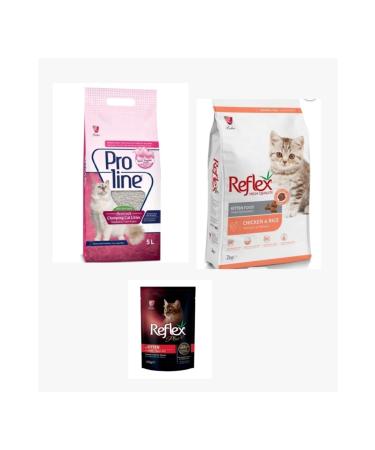 Reflex Reflex Kitten Cat Food 2 Kg Set-dry Food*sand*wet Food Set