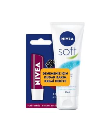 Buy NIVEA Soft Hand and Body Cream 75 ml and get Lip Care Blackberry Lip Care Cream 5.5 ml for free