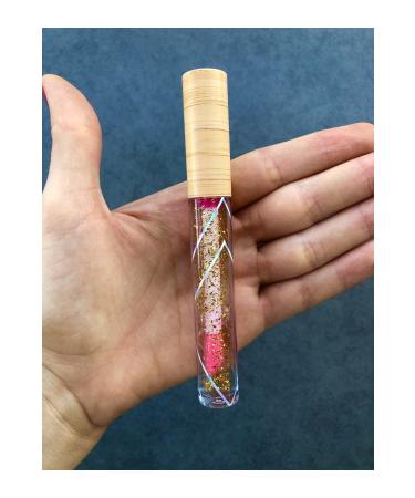 Zetmoda Gold Color Glitter Particle Lip Gloss Lip Oil Shiny