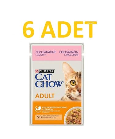 Cat Chow Canned Cat Food with Salmon 85 Gr X 6 Pieces