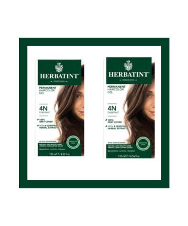 Herbatint 4n Chatain Chestnut Hair Dye 150ml. 2 pieces