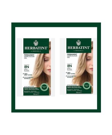Herbatint 8n Blond Clair Light Blonde Hair Dye 150ml.x2 Li