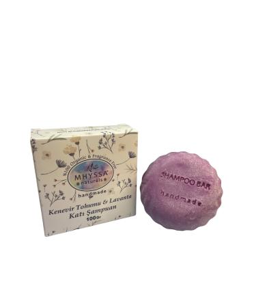 MHYSSA naturals Hemp & Lavender Flavored Natural Solid Shampoo/ Lavender & cannabis Seed Oil shampoo Bar(100g)