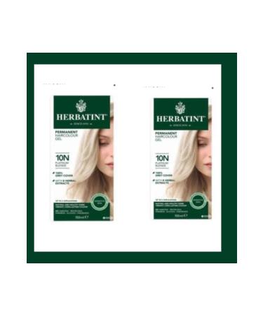 Herbatint Permanent Herbal Hair Dye No.10n Platinum Yellow x2 Li